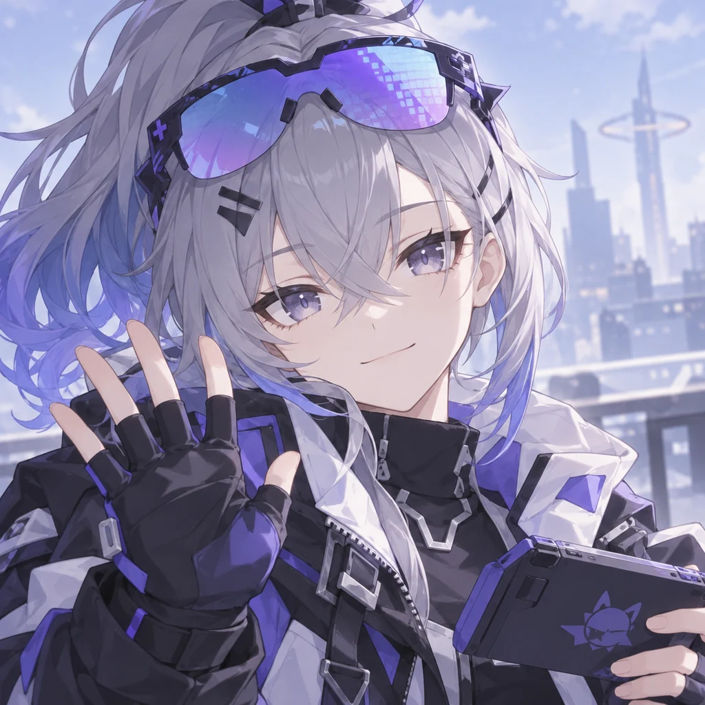Silver Wolf AI 辅助角色插画