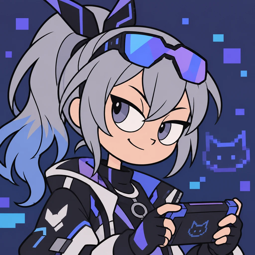 Silver Wolf AI 辅助角色插画