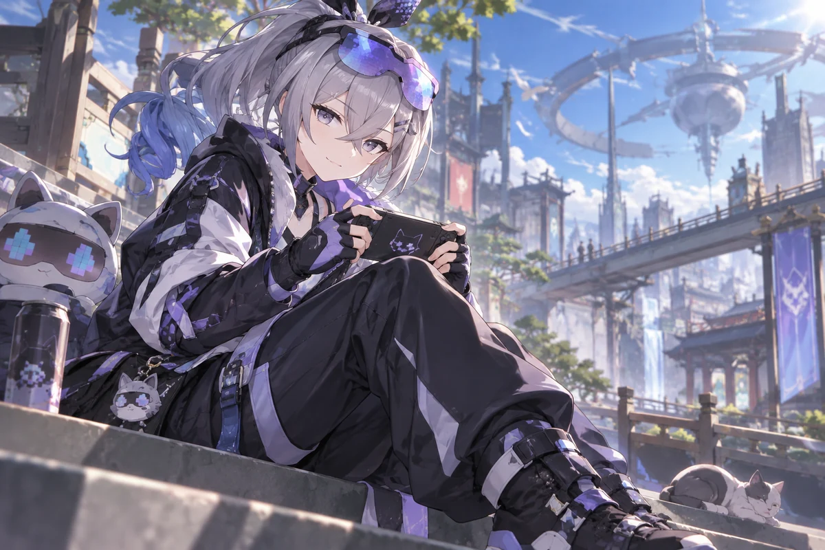 Silver Wolf AI 插画