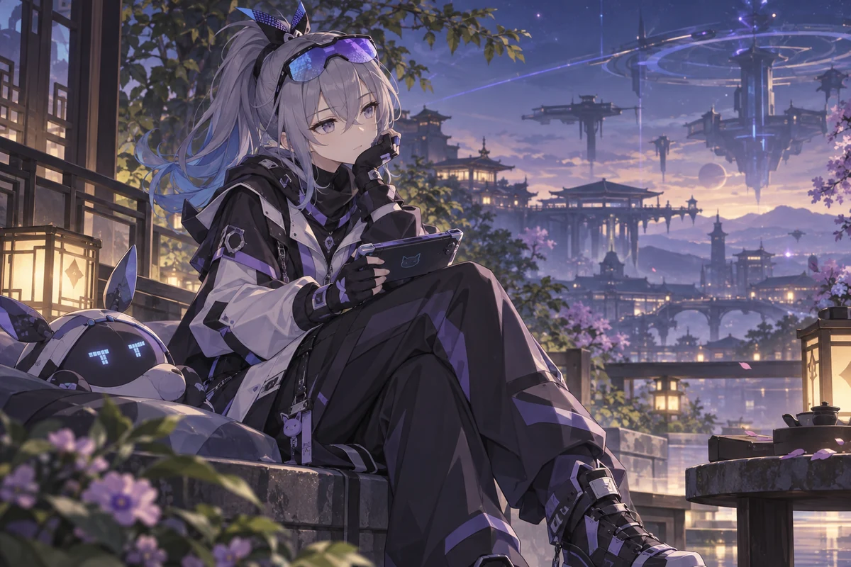 Silver Wolf AI 插画