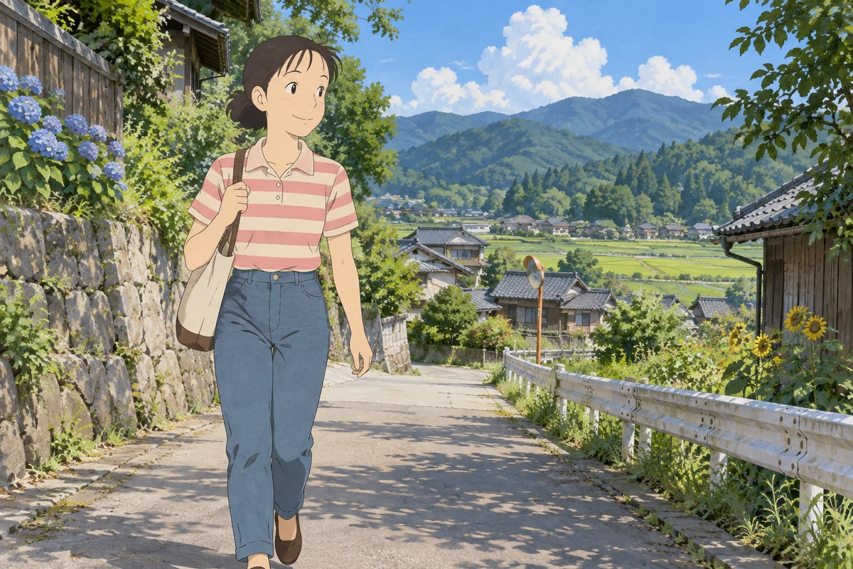 冈岛妙子 AI 插画