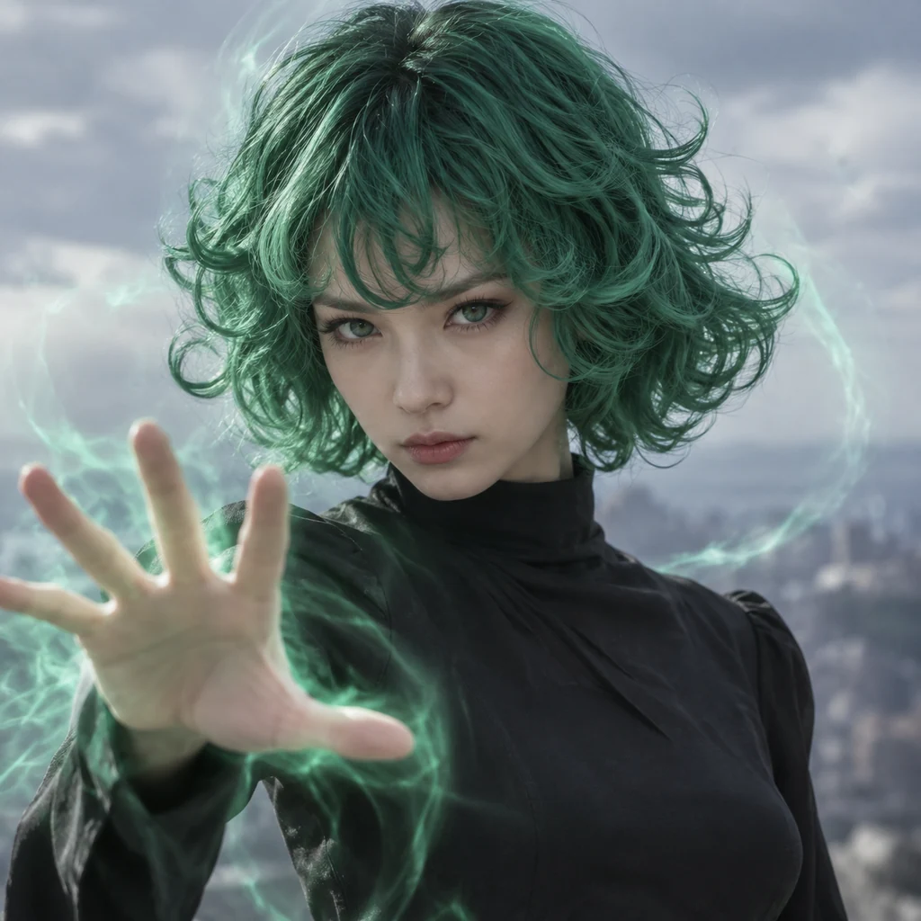 Tatsumaki live-action AI portrait