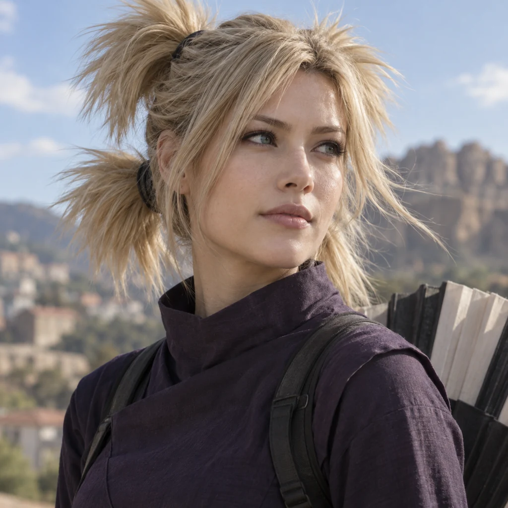 Temari live-action AI portrait