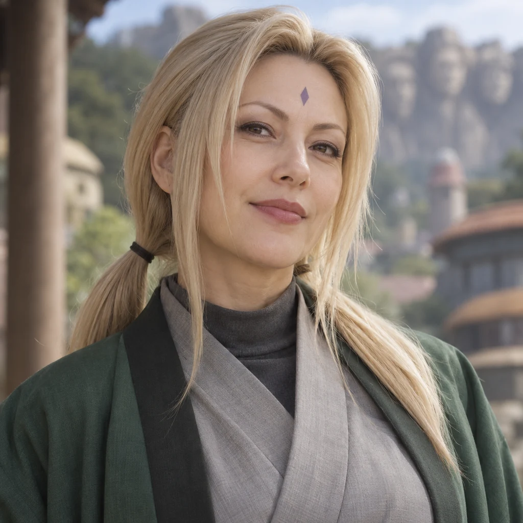 Tsunade live-action AI portrait