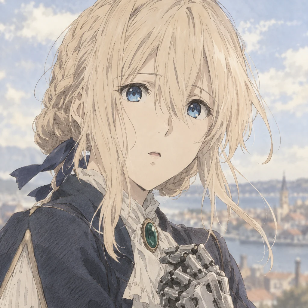 Violet Evergarden AI 辅助角色插画