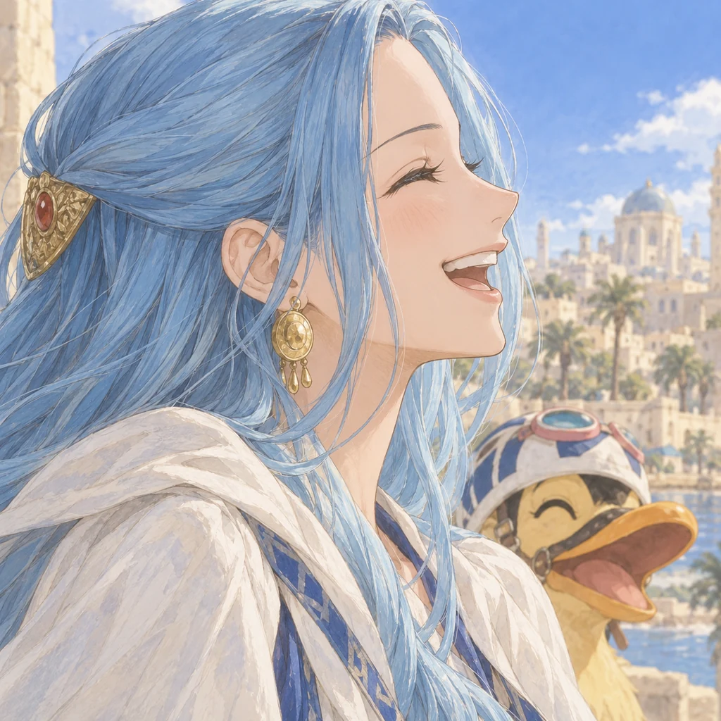 Nefertari Vivi AI 辅助角色插画