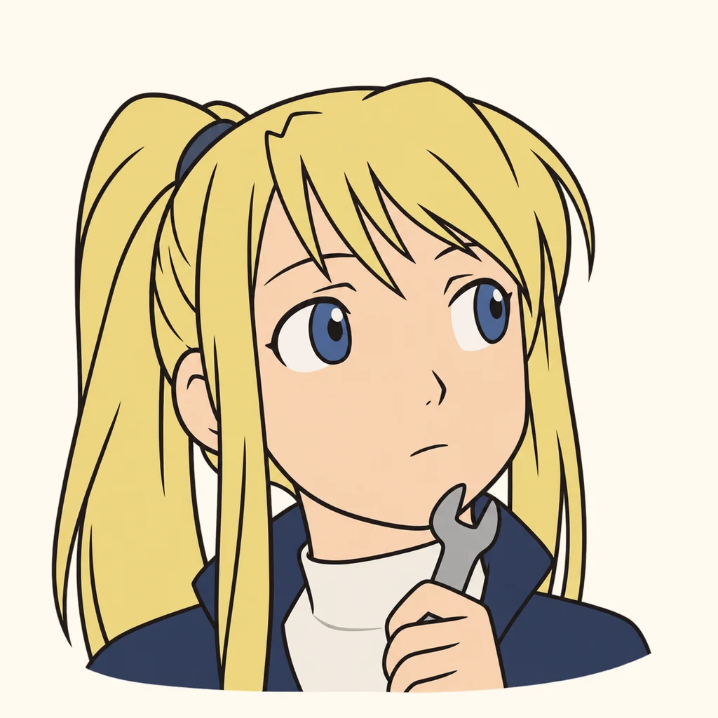 Winry Rockbell AI 辅助角色插画