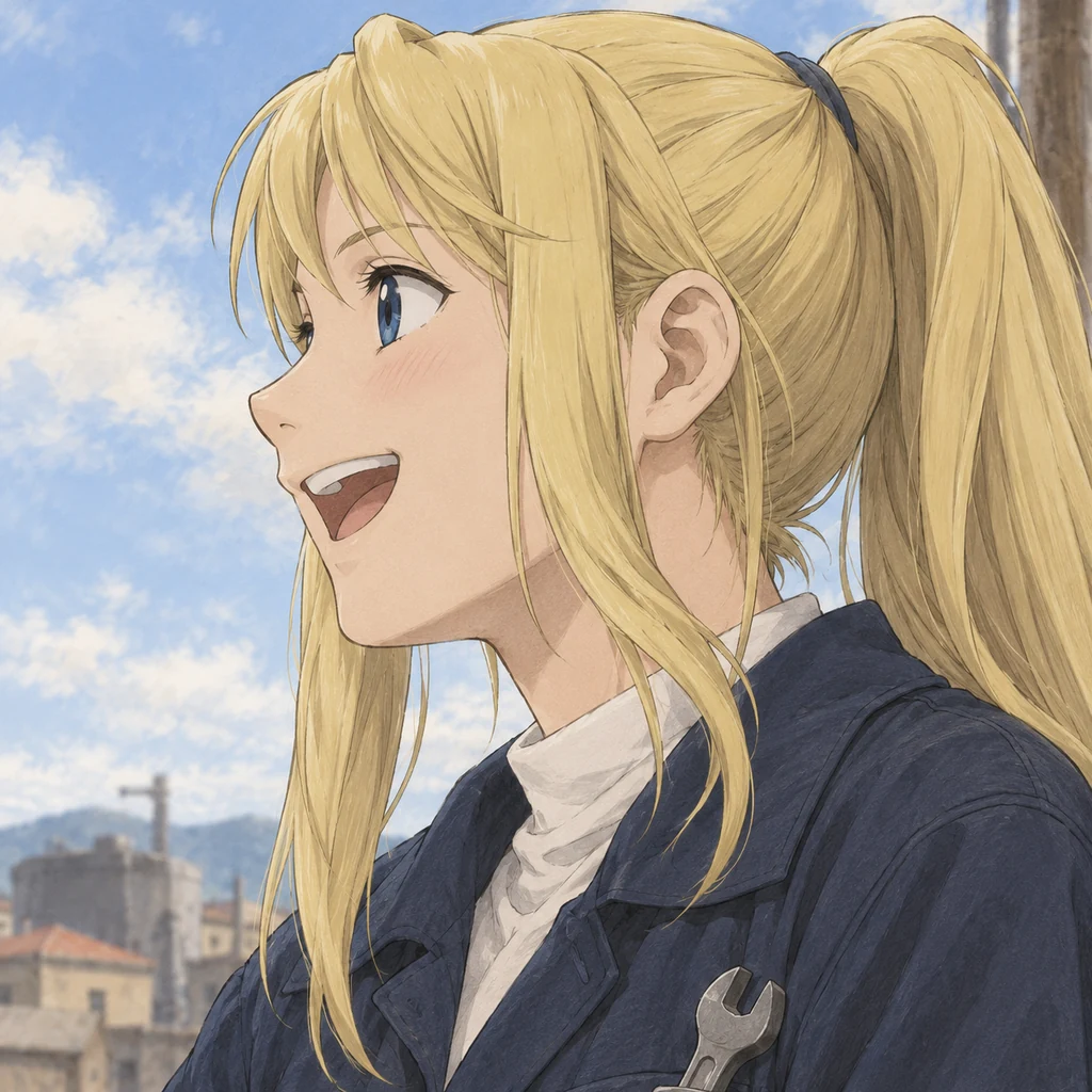 Winry Rockbell AI 辅助角色插画