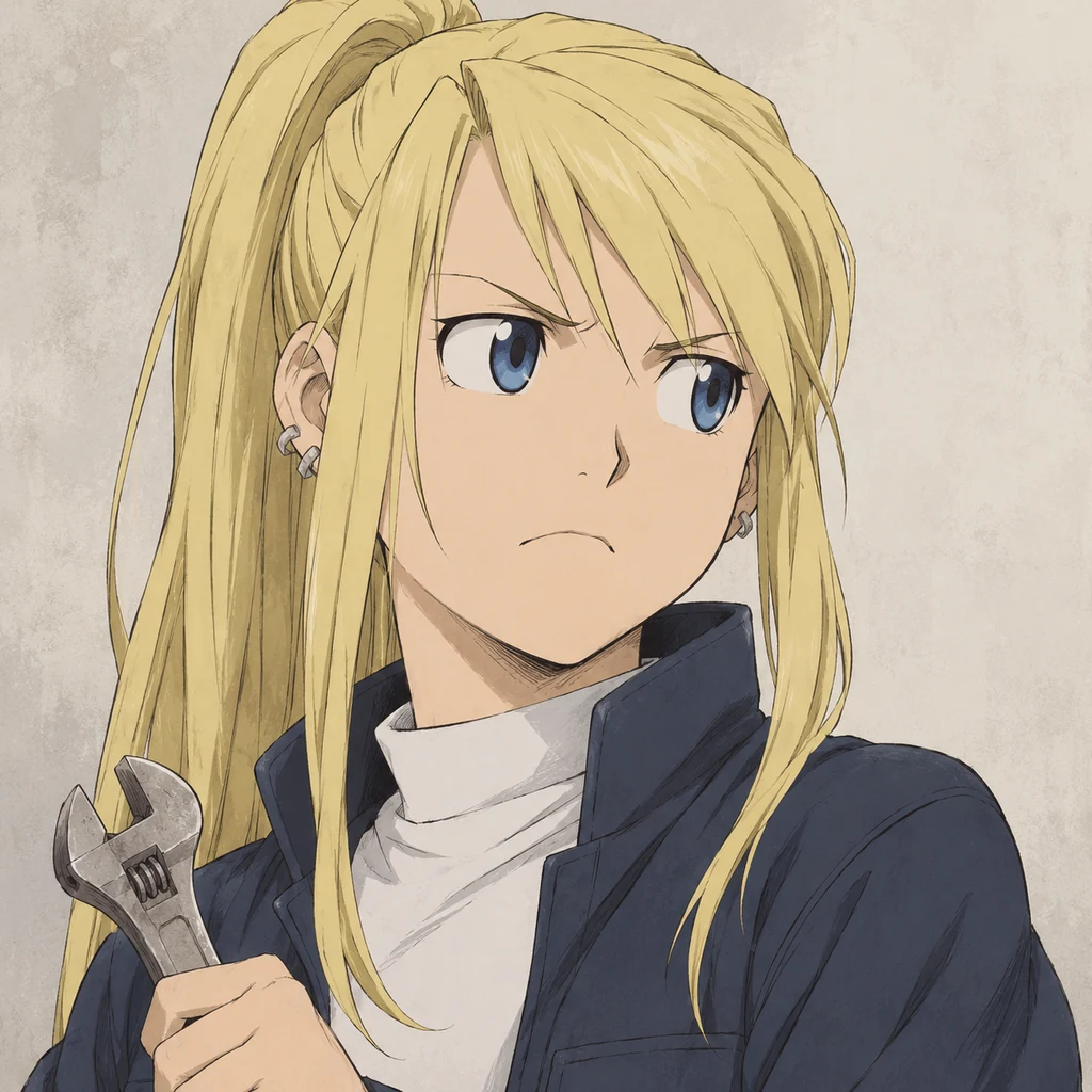 Winry Rockbell AI 辅助角色插画