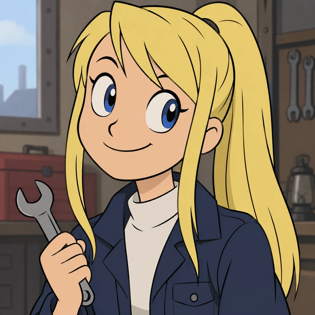 Winry Rockbell AI 辅助角色插画