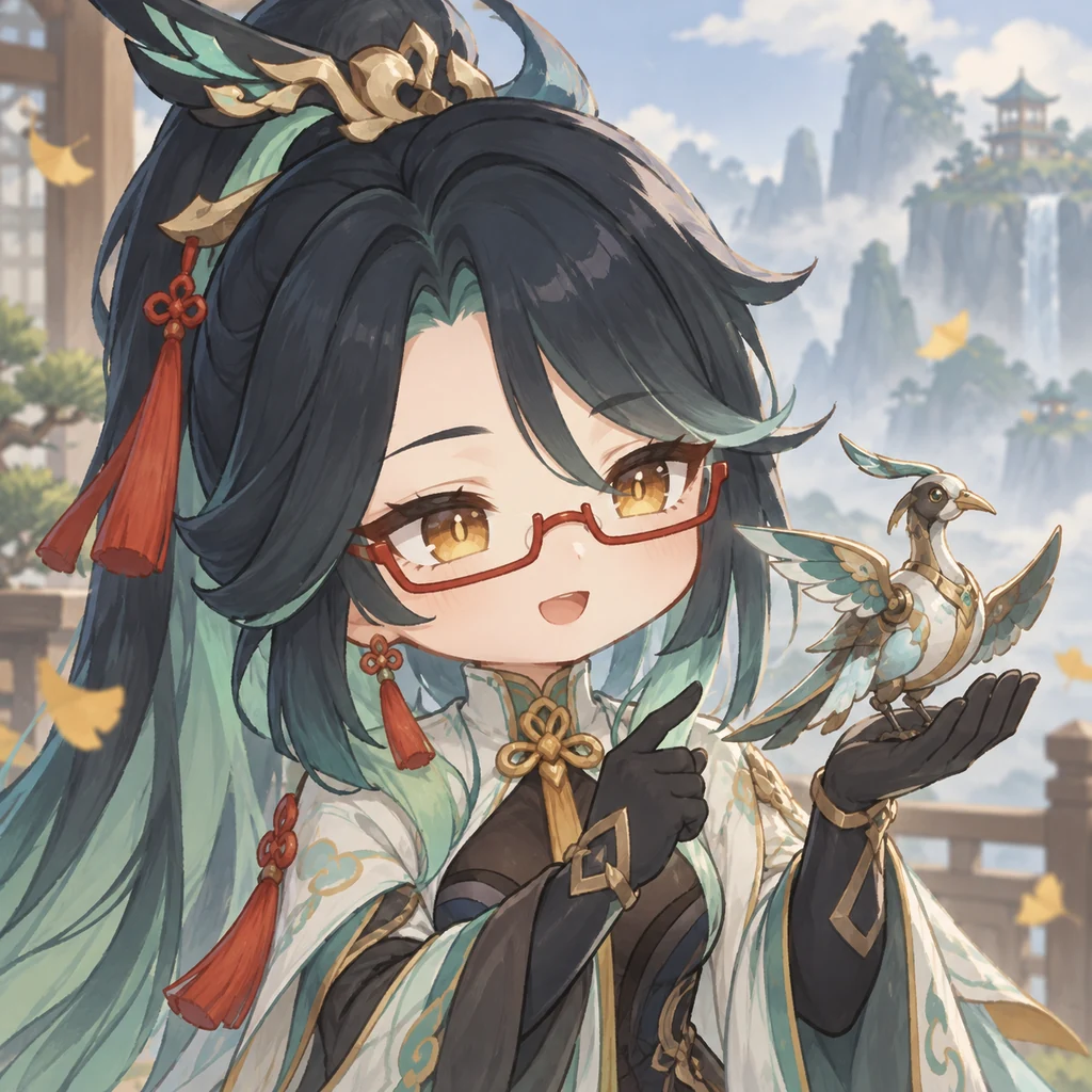 閑雲 AI 辅助角色插画