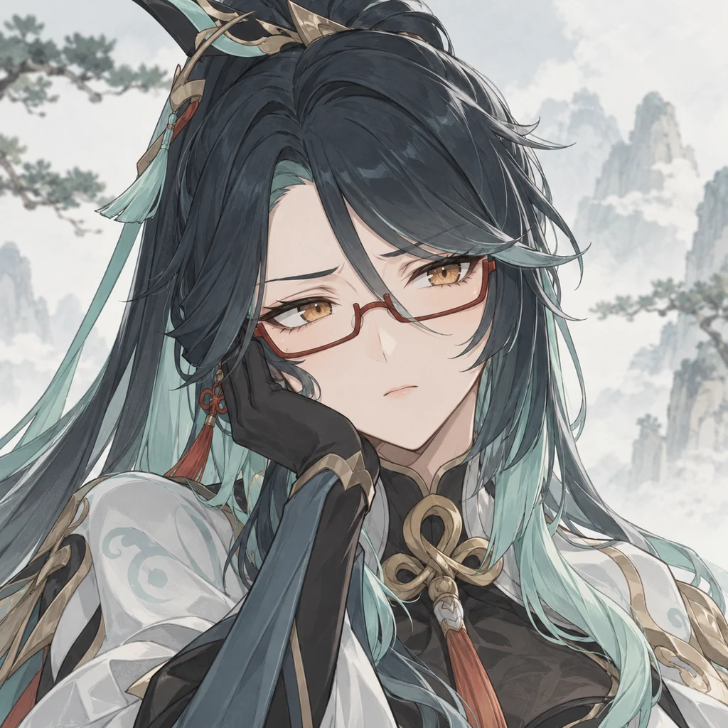 閑雲 AI 辅助角色插画