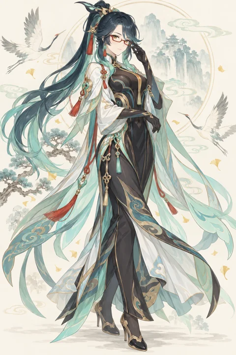 閑雲角色示意插画