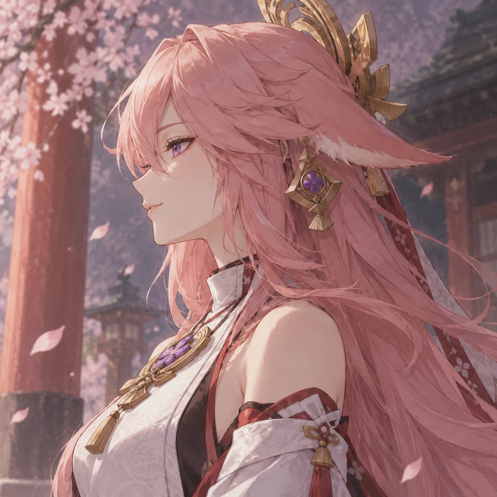 Yae Miko AI 辅助角色插画