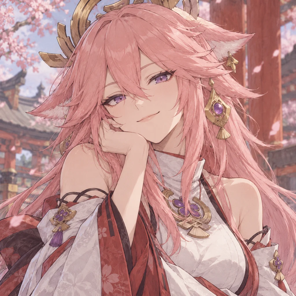 Yae Miko AI 辅助角色插画