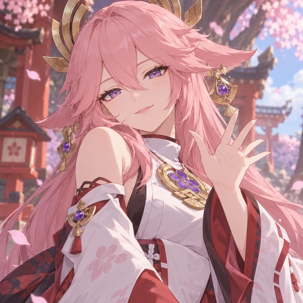 Yae Miko AI 辅助角色插画