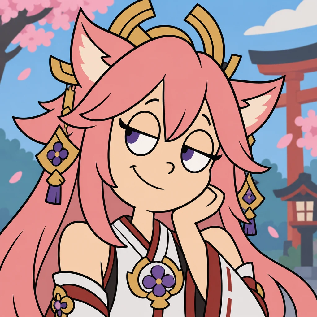 Yae Miko AI 辅助角色插画