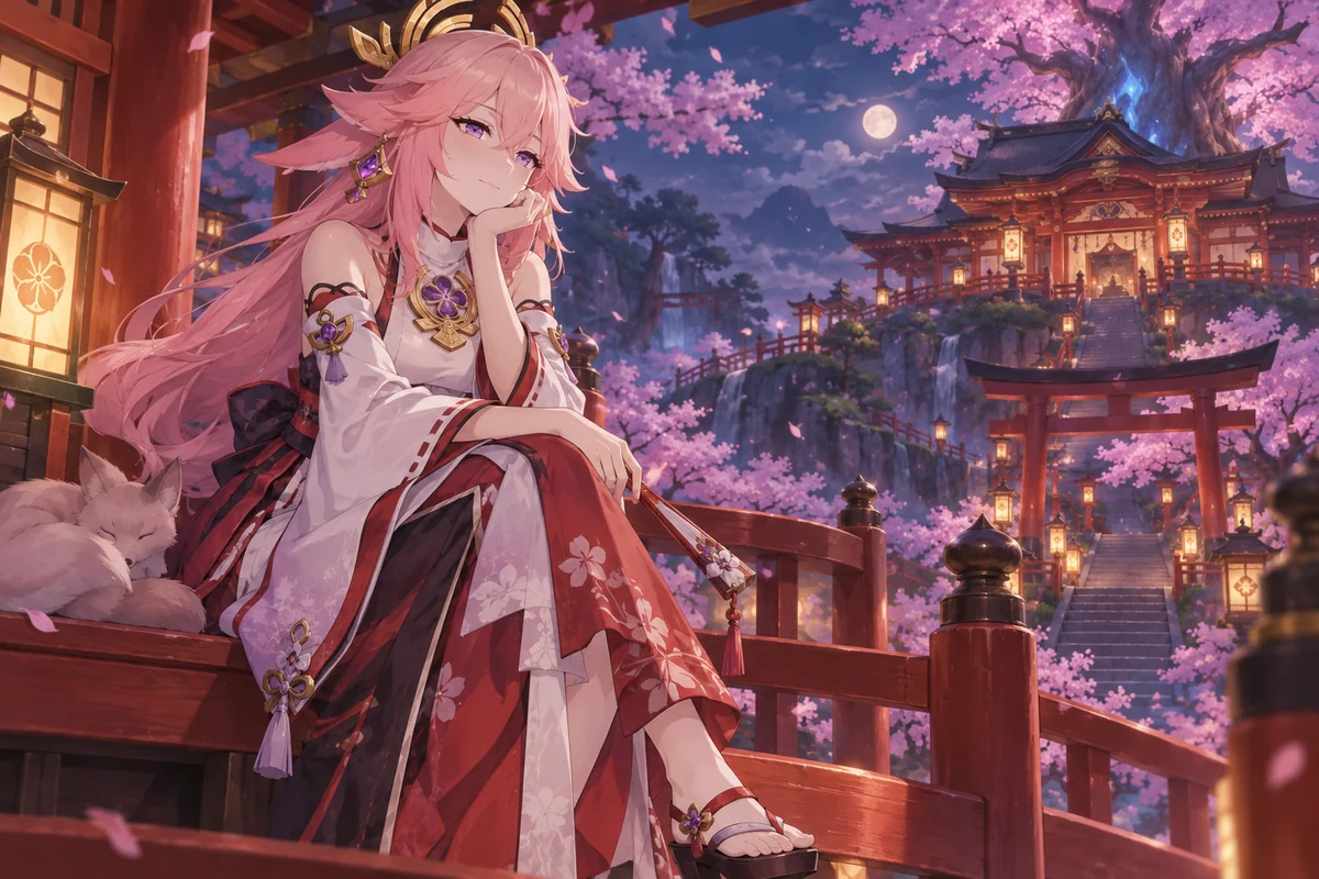 Yae Miko AI 插画