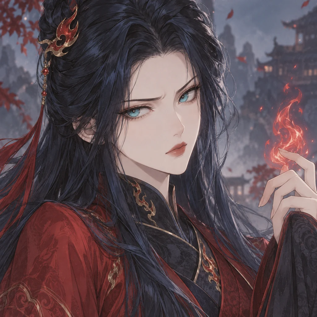 Yan Lingji AI 辅助角色插画