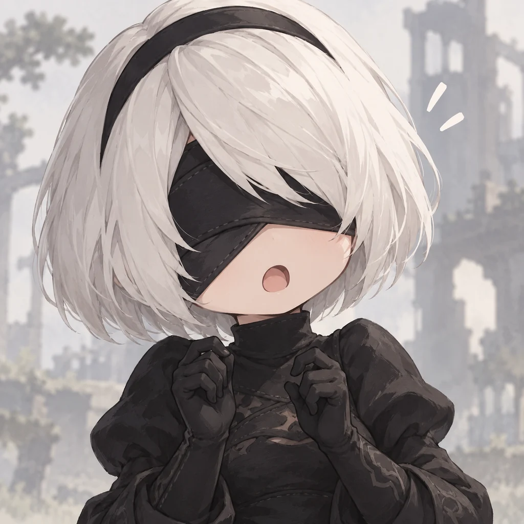 2B AI 辅助角色插画