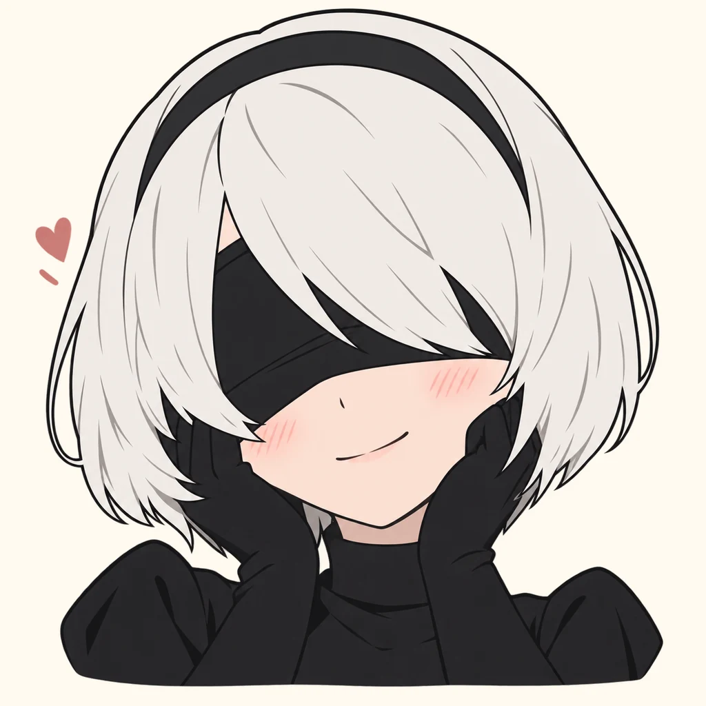 2B AI 辅助角色插画