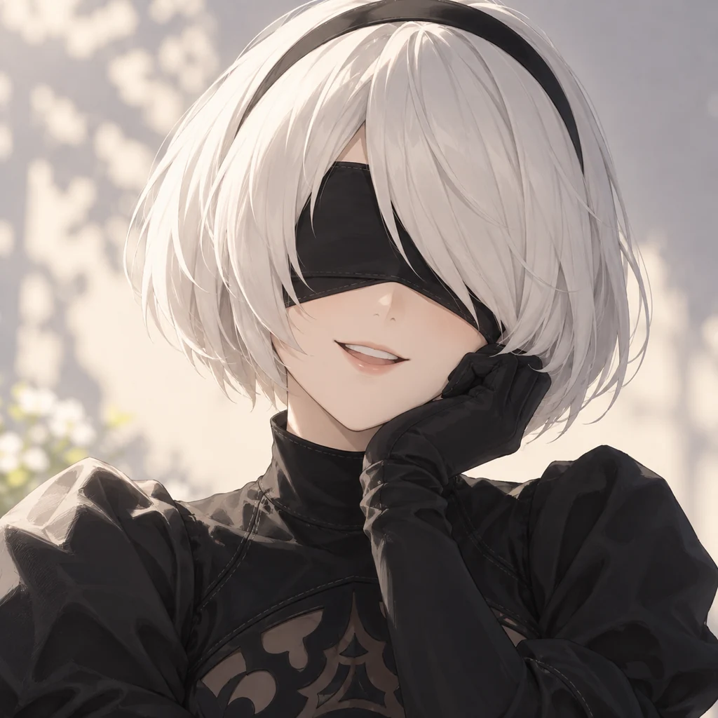 2B AI 辅助角色插画