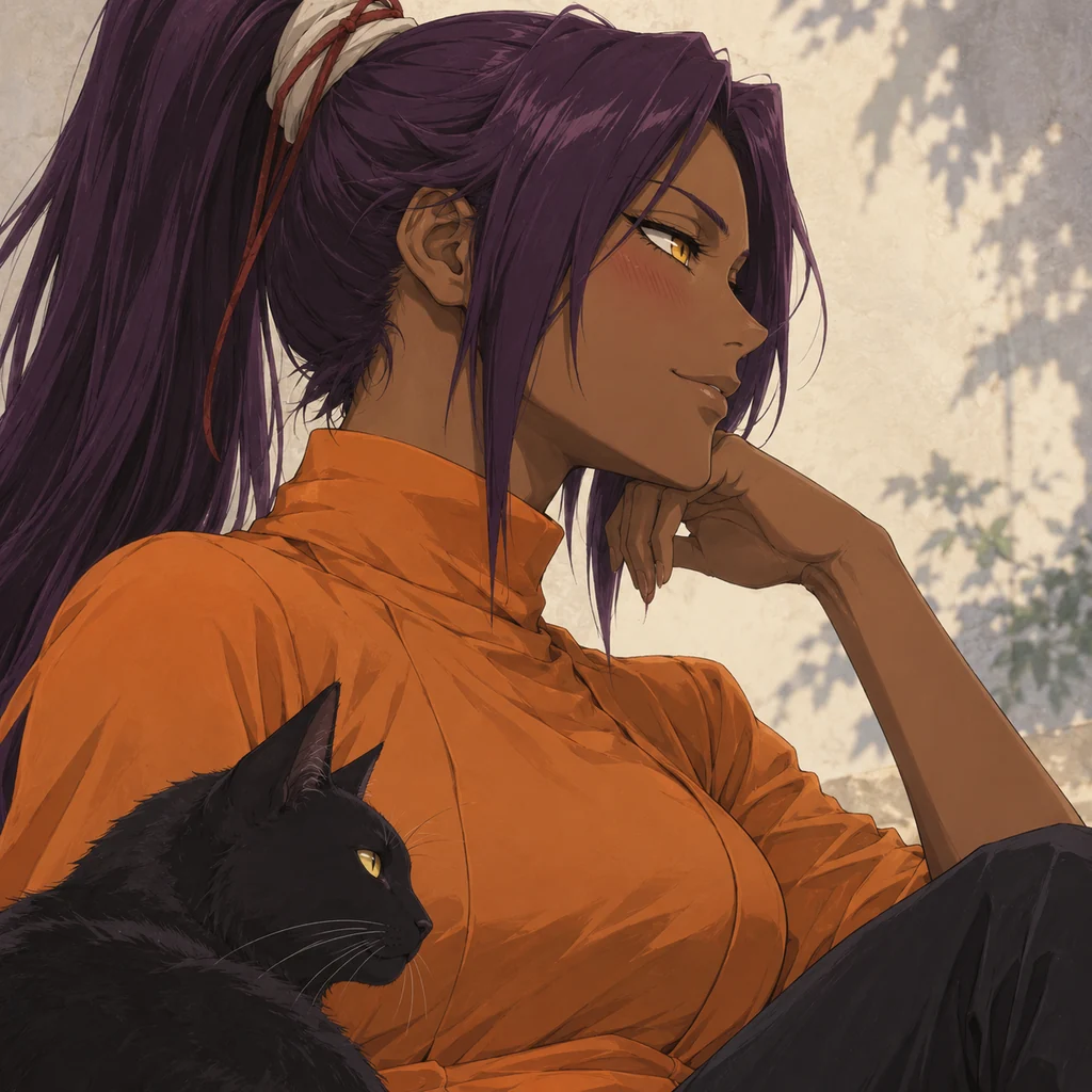 Yoruichi Shihoin AI 辅助角色插画