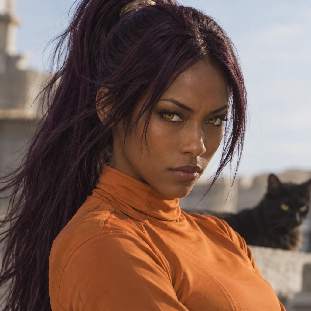 Yoruichi Shihoin live-action AI portrait