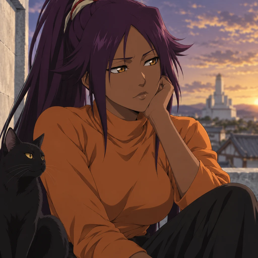 Yoruichi Shihoin AI 辅助角色插画