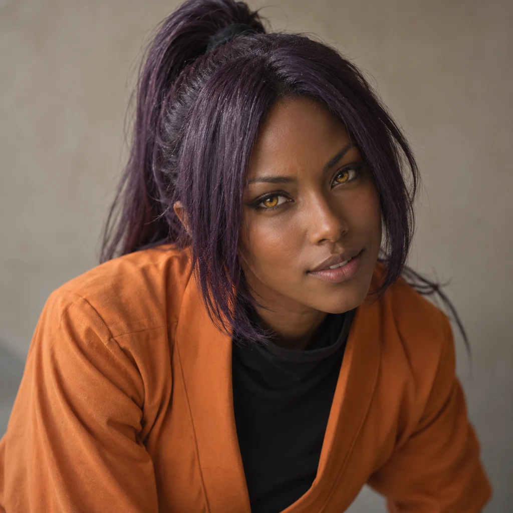 Yoruichi Shihōin live-action AI portrait