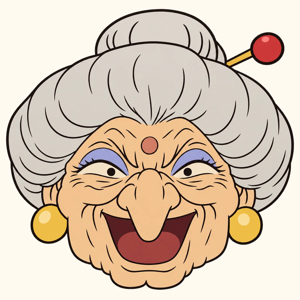 汤婆婆 AI 辅助角色插画
