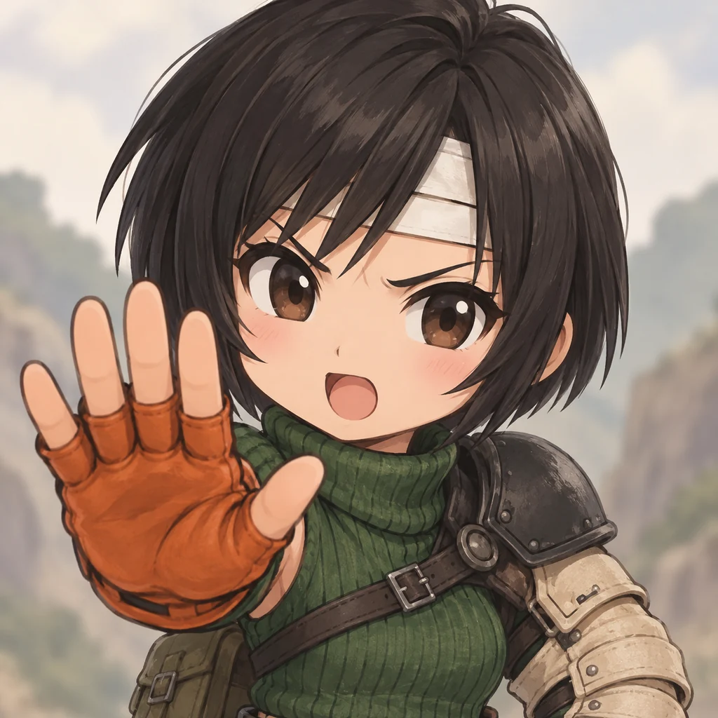 Yuffie Kisaragi AI 辅助角色插画
