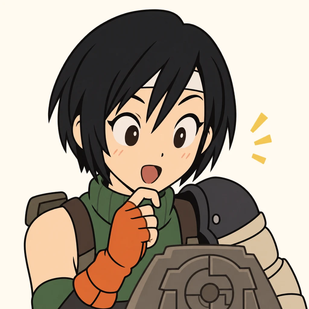 Yuffie Kisaragi AI 辅助角色插画