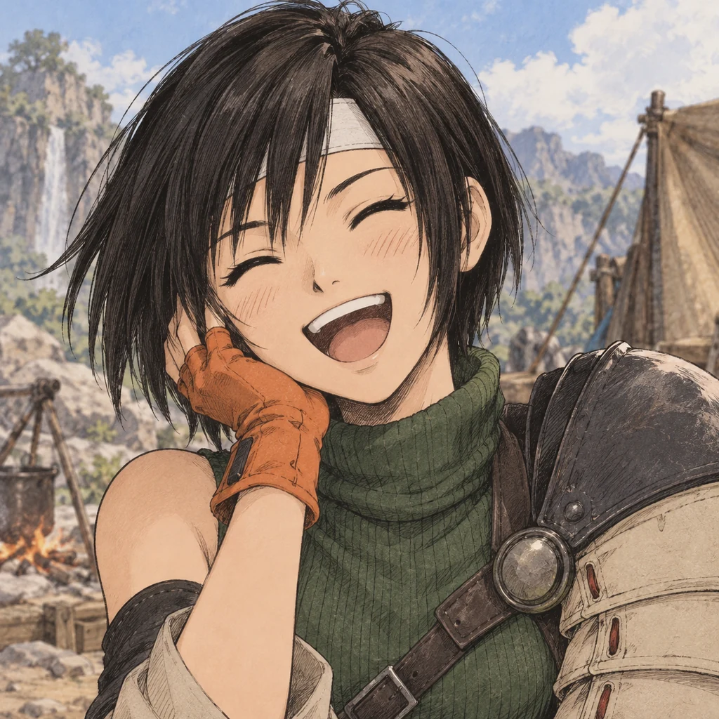 Yuffie Kisaragi AI 辅助角色插画