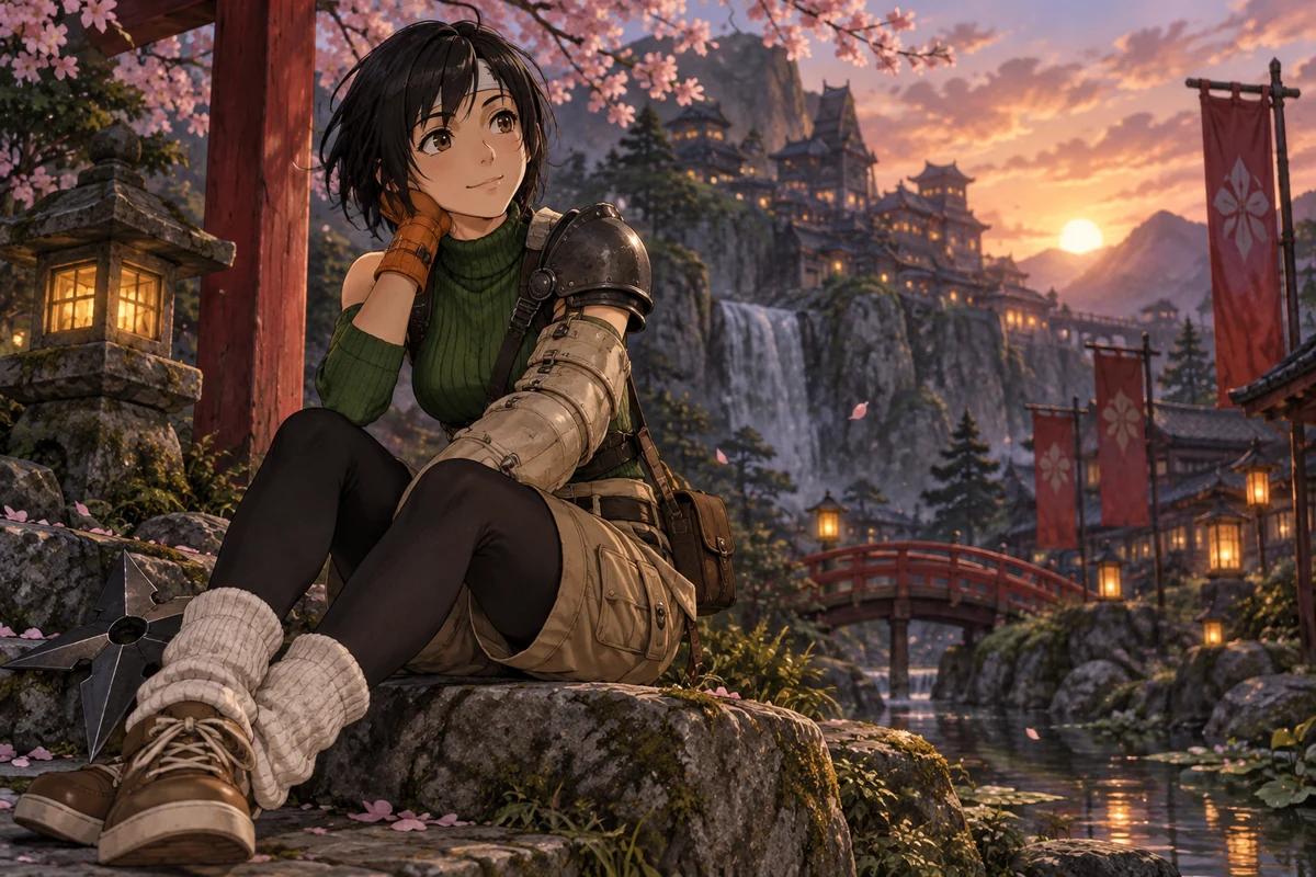 Yuffie Kisaragi AI 插画