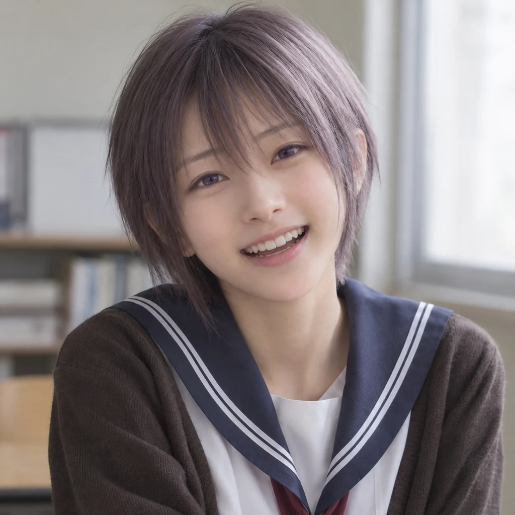 Yuki Nagato live-action AI portrait