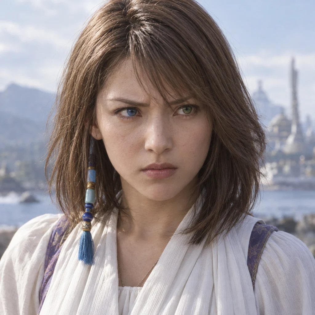 Yuna live-action AI portrait