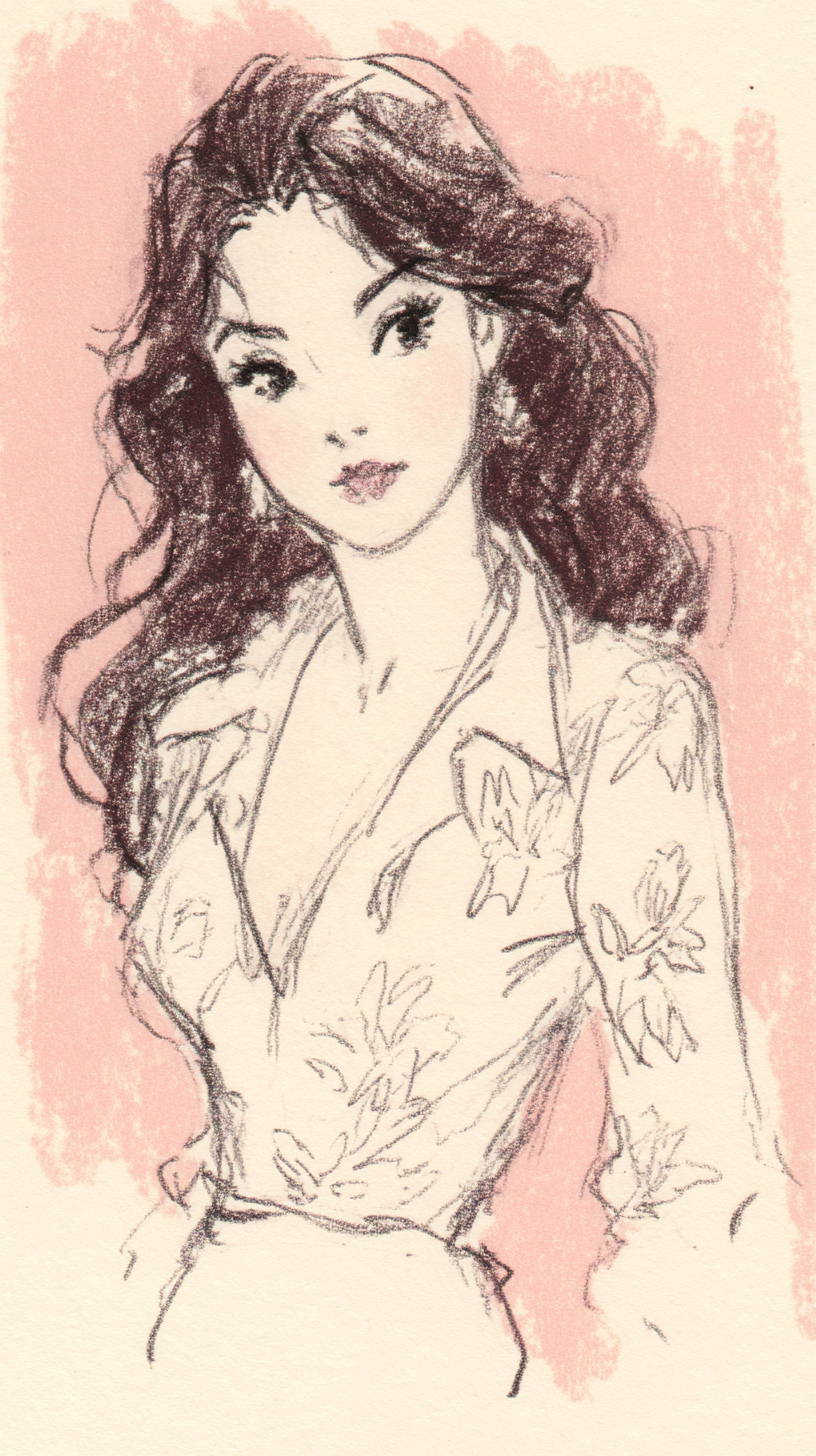 A beautiful female model wearing a floral shirt showcases her perfect figure