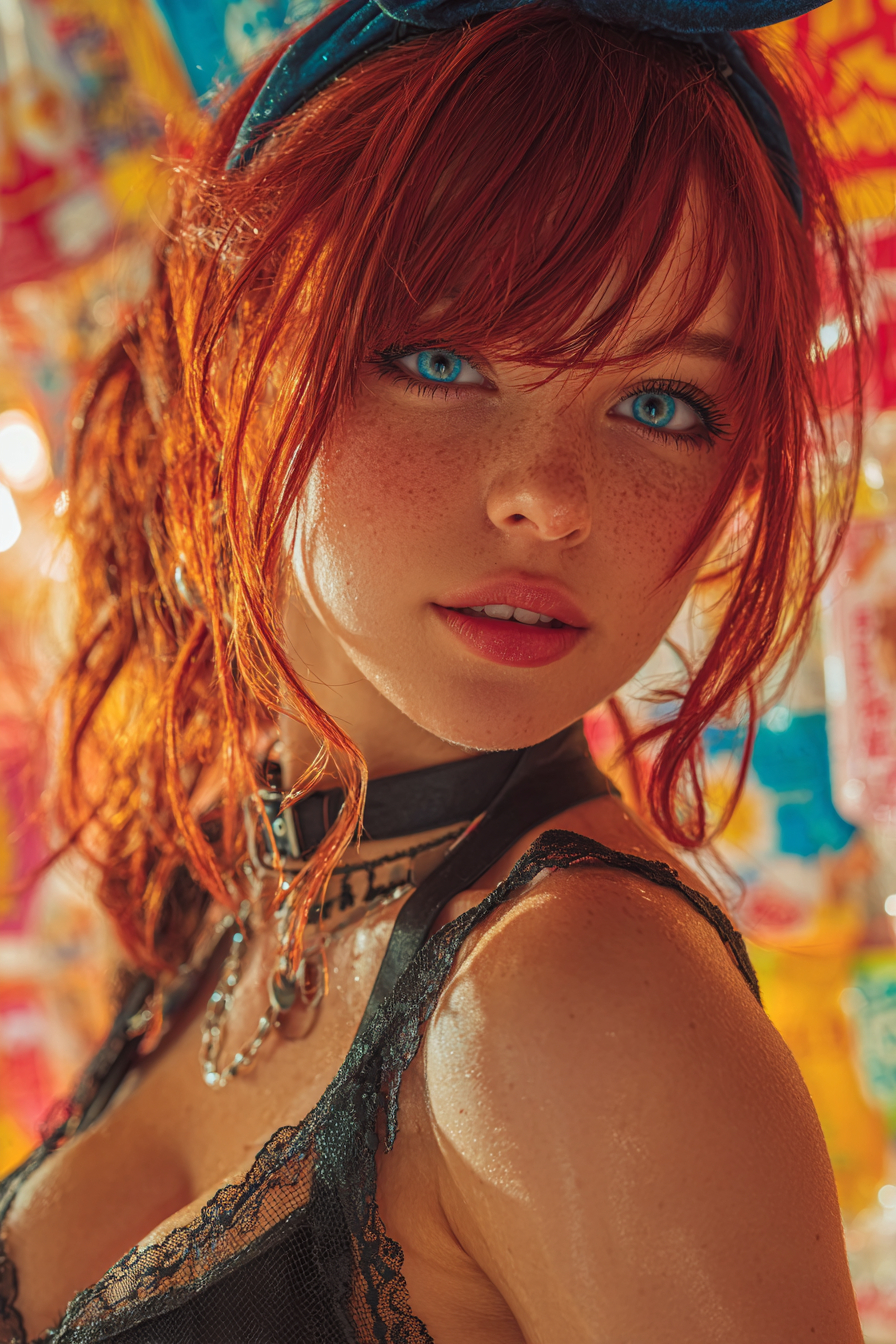 Eine beeindruckende Anime-Stil Cosplay-Illustration mit Ariana Grande, Margot Robbie und Selena Gomez