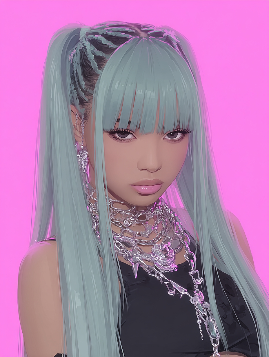 A LOFI illustration of a well-known pop star