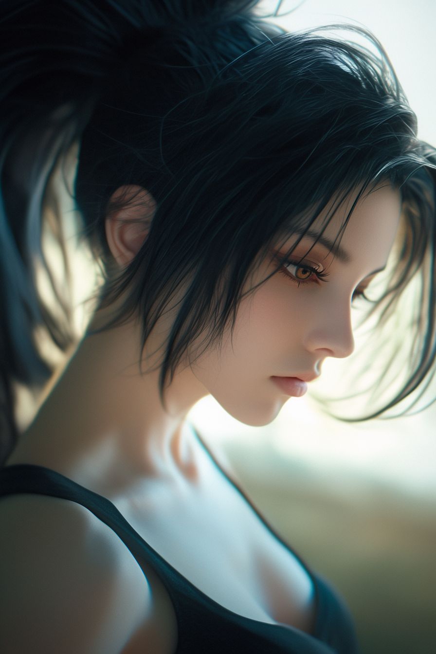 Un retrato vivo y puro de Momo Yaoyorozu