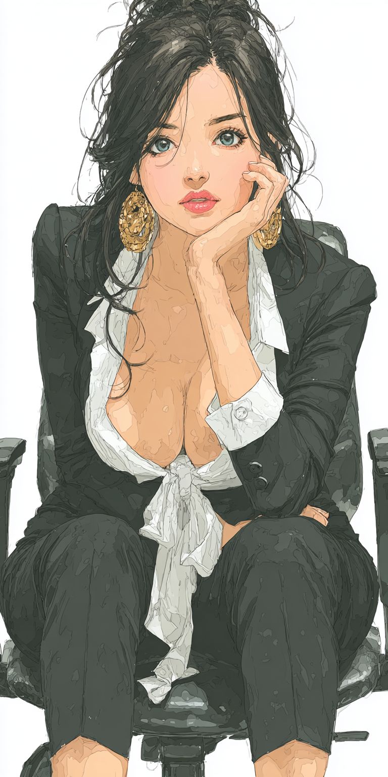 一位名為波雅·漢庫克的女性角色，長黑髮，著黑色西裝，優雅迷人