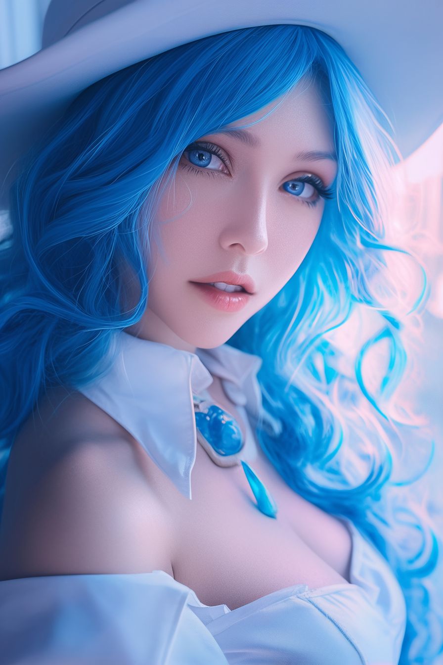 Un portrait flou d'une Juvia Lockser vivante et pure