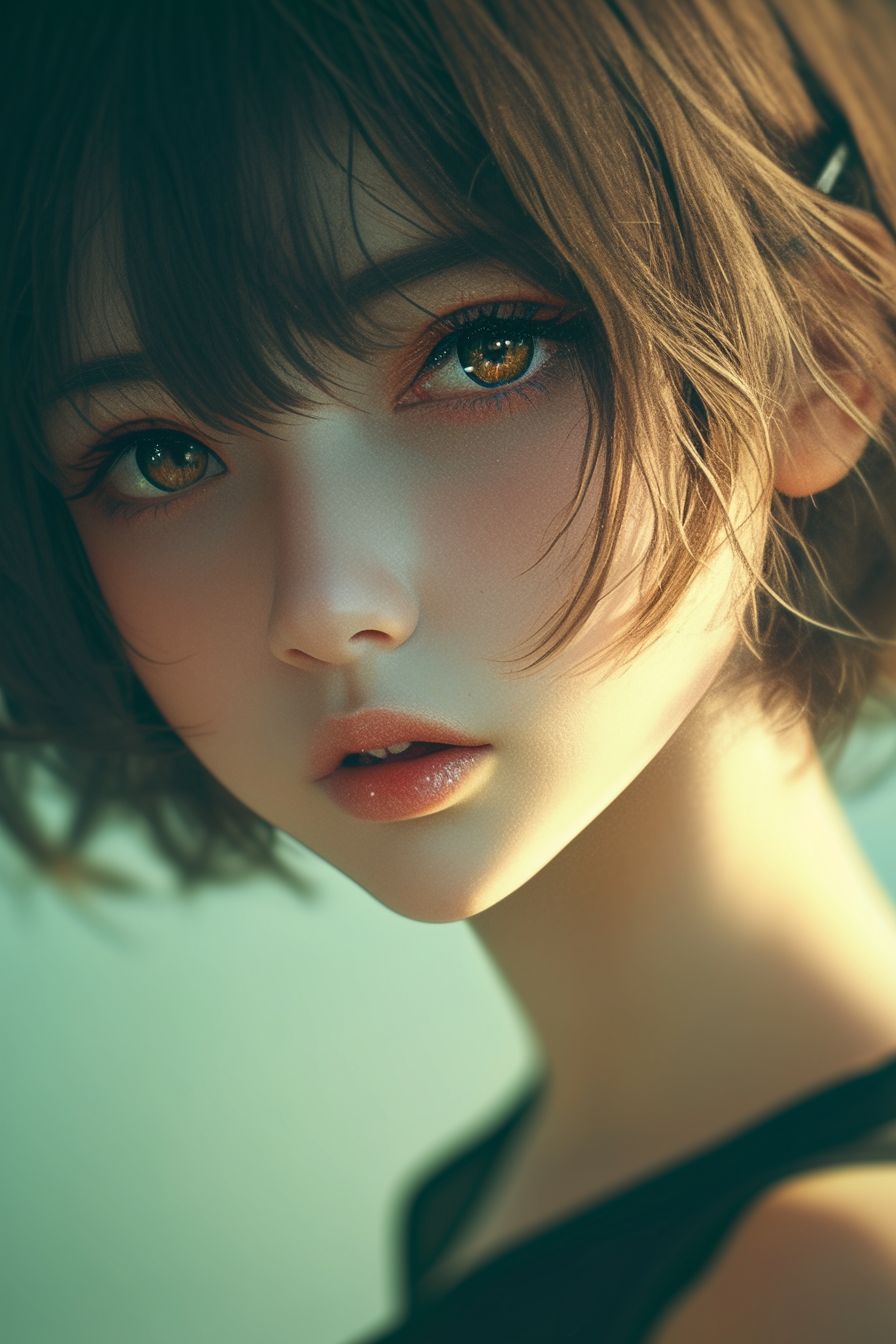 Um retrato desfocado de Nagisa Furukawa que mostra sua imagem viva e pura