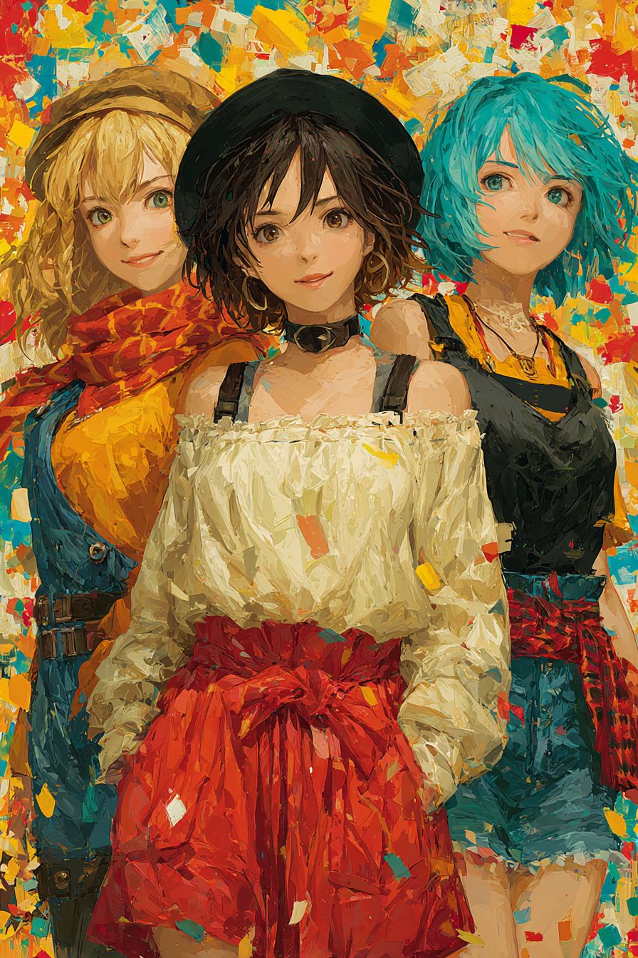 蕾哈娜飾演《罪惡王冠》的妥協百合娜，斯嘉莉·約翰遜飾演《為美好的世界獻上祝福！》的梅古敏，贊達亞則化身《涼宮春日的憂鬱》的長門有希，展現出活力四射的動漫風格