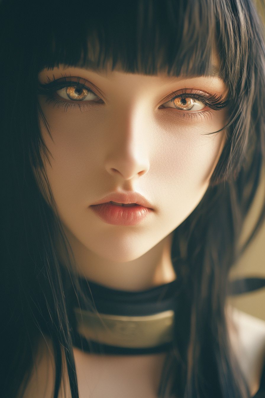 生き生きとした純粋な日向ヒナタの半身クローズアップ