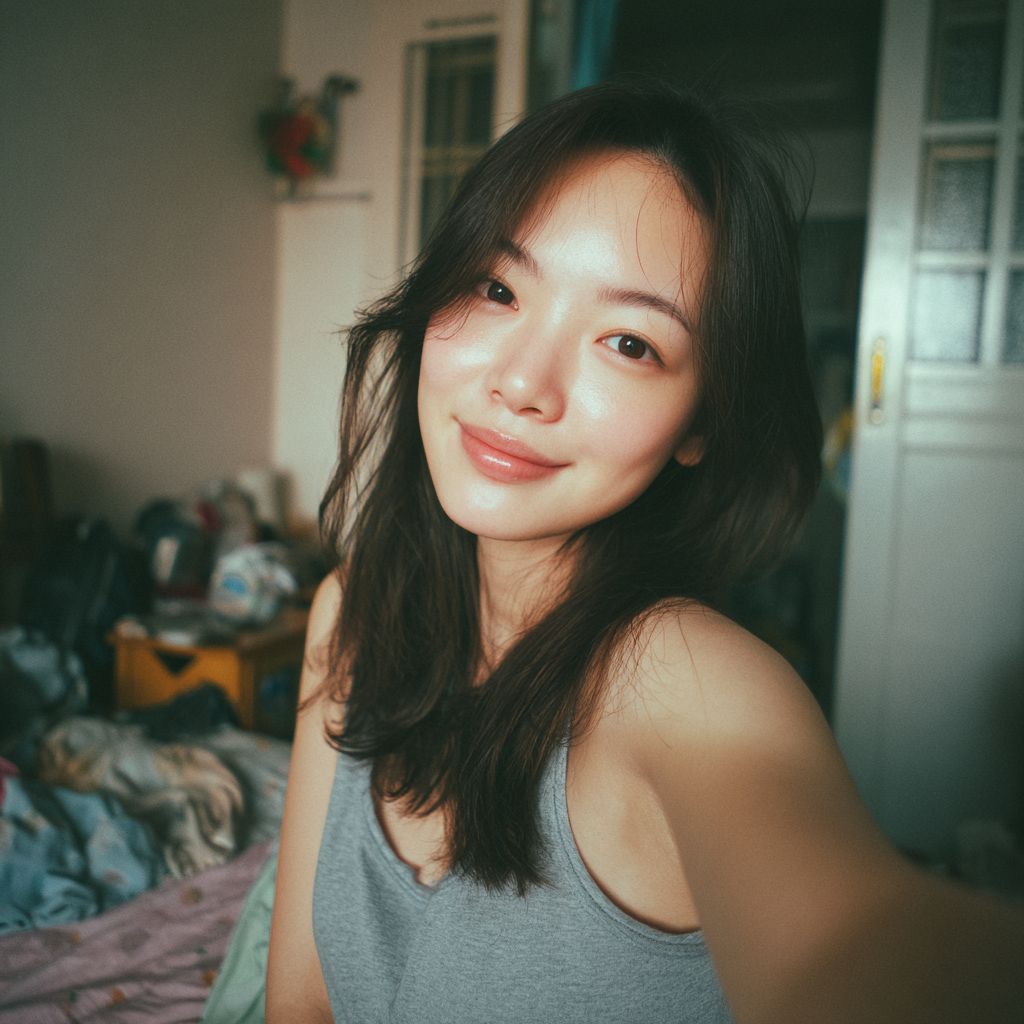 She sent a flirty selfie to her long distance boyfriend after the rain