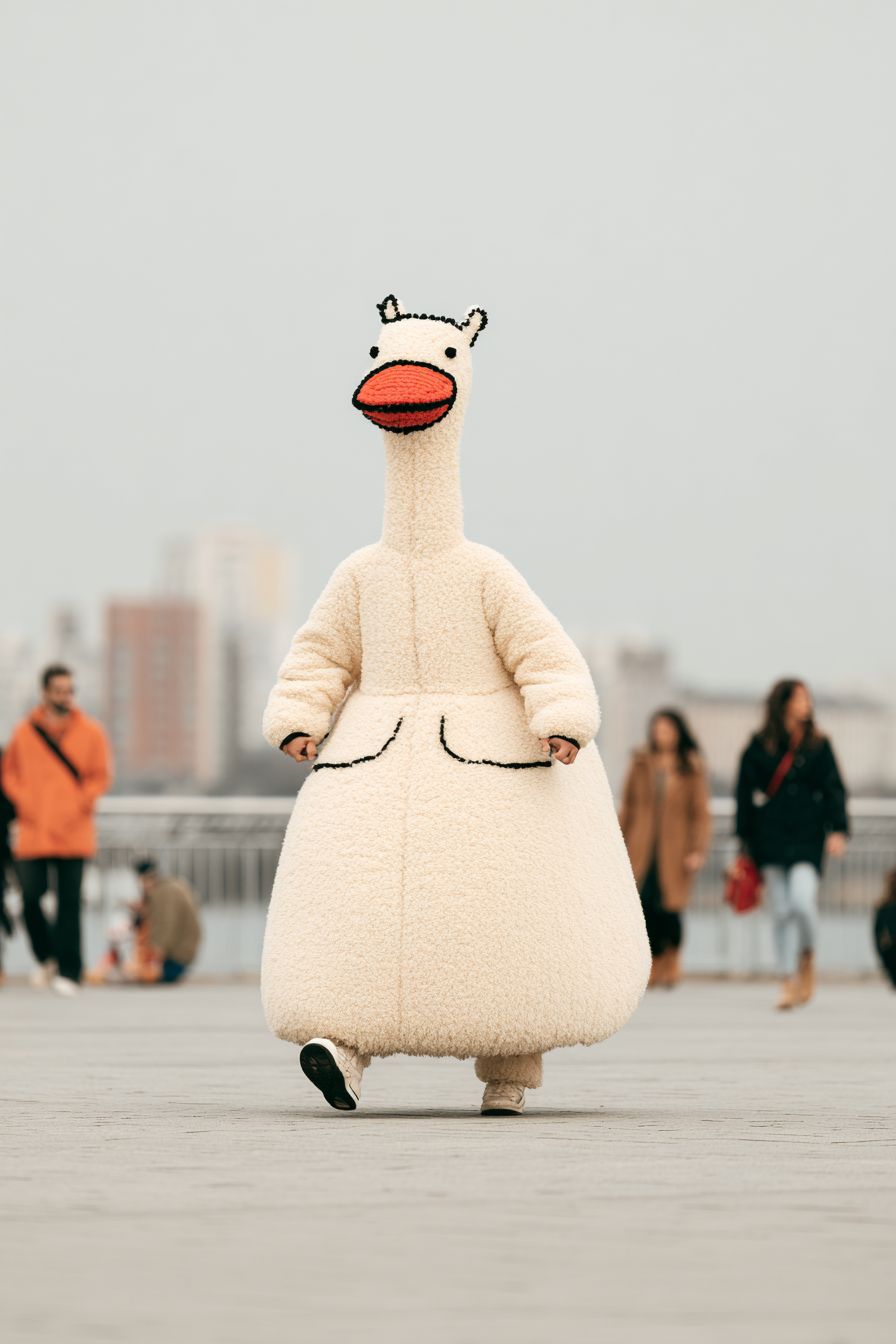 A excêntrica Björk usa um vestido de cisne avant-garde