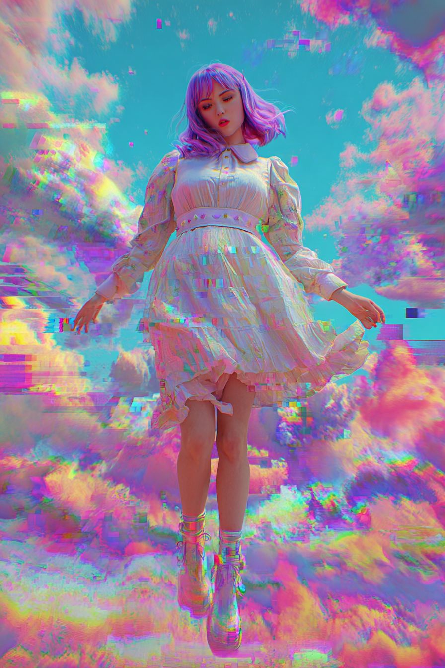 受海莉·斯坦菲尔德启发的超现实动漫女孩