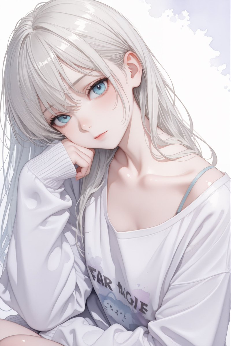 This is an anime-style illustration of a young woman